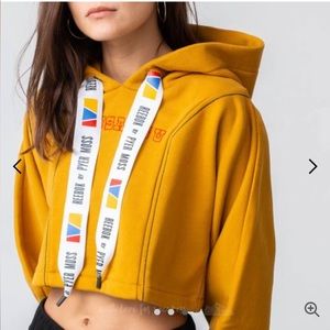 PYER MOSS X REEBOK cropped hoodie